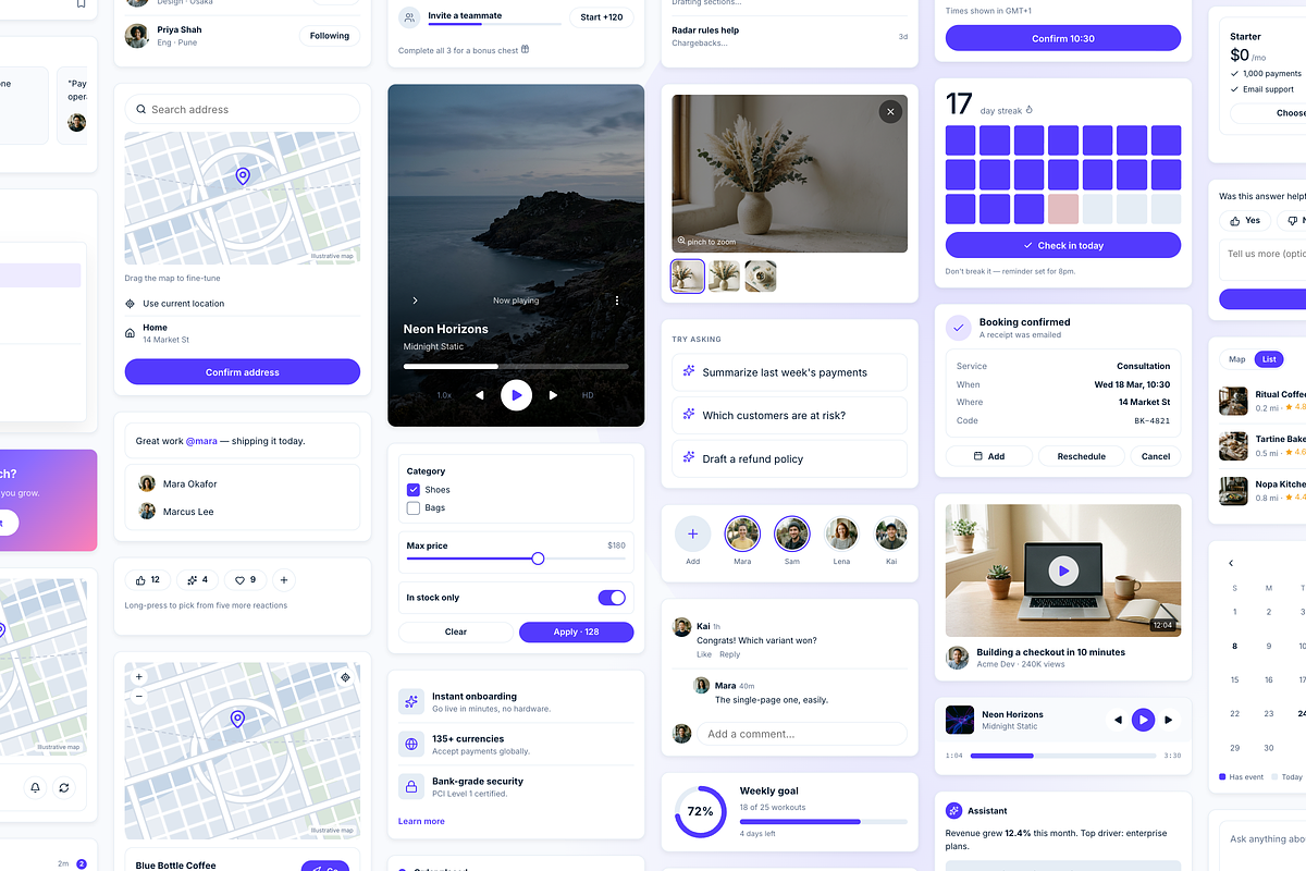 Novum UI Kit: 89 Blocks Light & Dark, an UI Kit Template by lynnn423 (Photo 3 of 7)