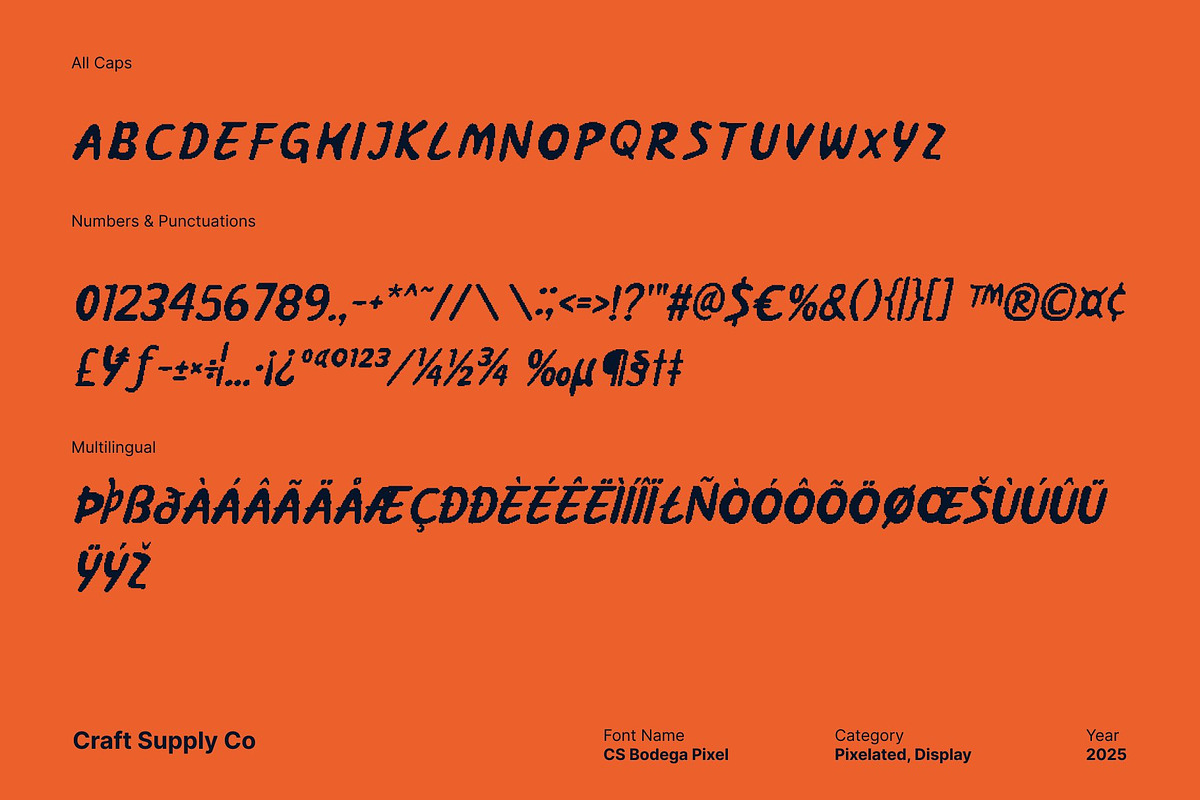 CS Bodega Pixel, a Handwritten Font by Craft Supply Co. (Photo 8 of 8)