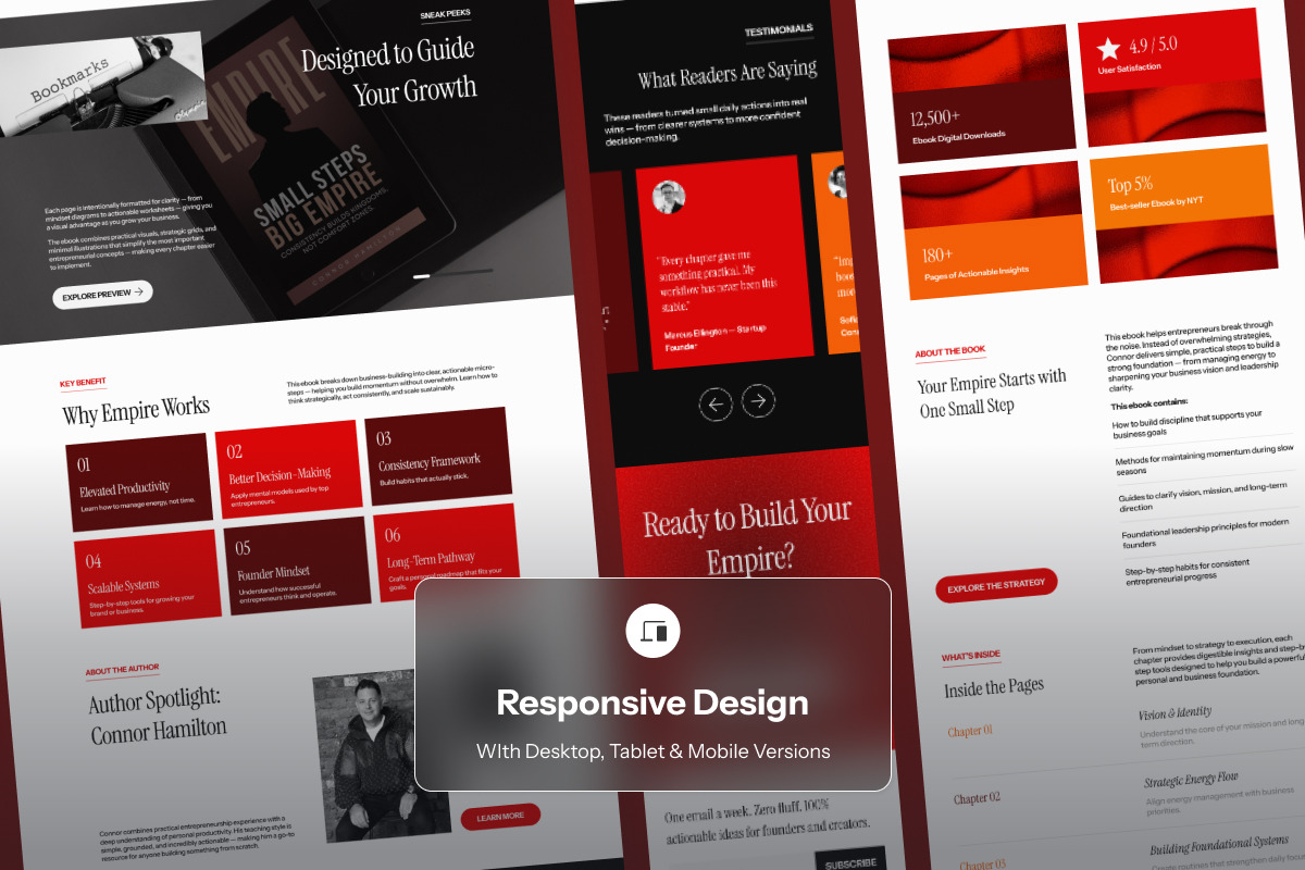 Hamilton - Educational Ebook Landing, a Landing Page Template by twinstd (Photo 3 of 5)