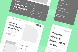 Driving School Wireframe Website