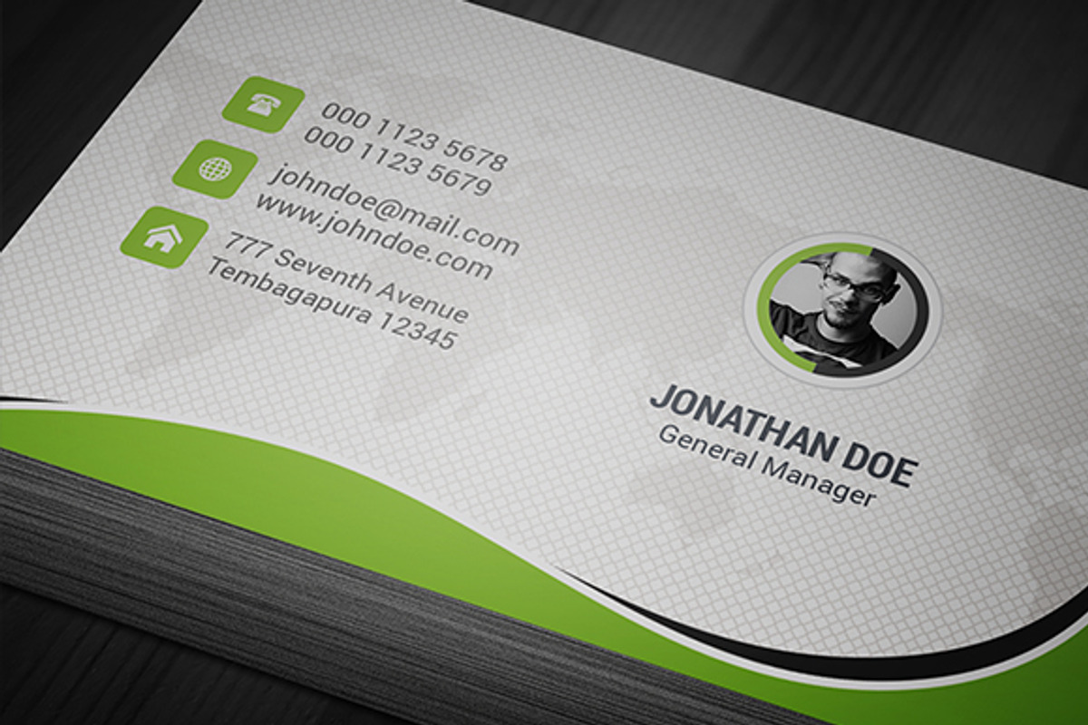 Stylish Corporate Business Card, a Business Card Template by InfinityArt (Photo 3 of 4)