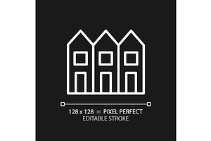 Townhouse pixel perfect white linear, an Icon by IMG Visuals