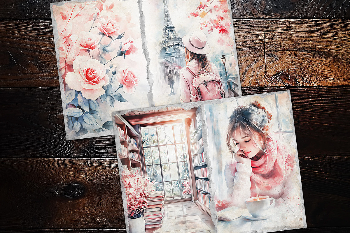 Dreamy Fiminine Travel Junk Journal, a Decorative Illustration by V Design Creator (Photo 7 of 12)