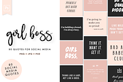 Girl Boss Social Media Quotes Pack, a Social Media Template by Bold Leap Creative (Thumbnail 1 of 3)