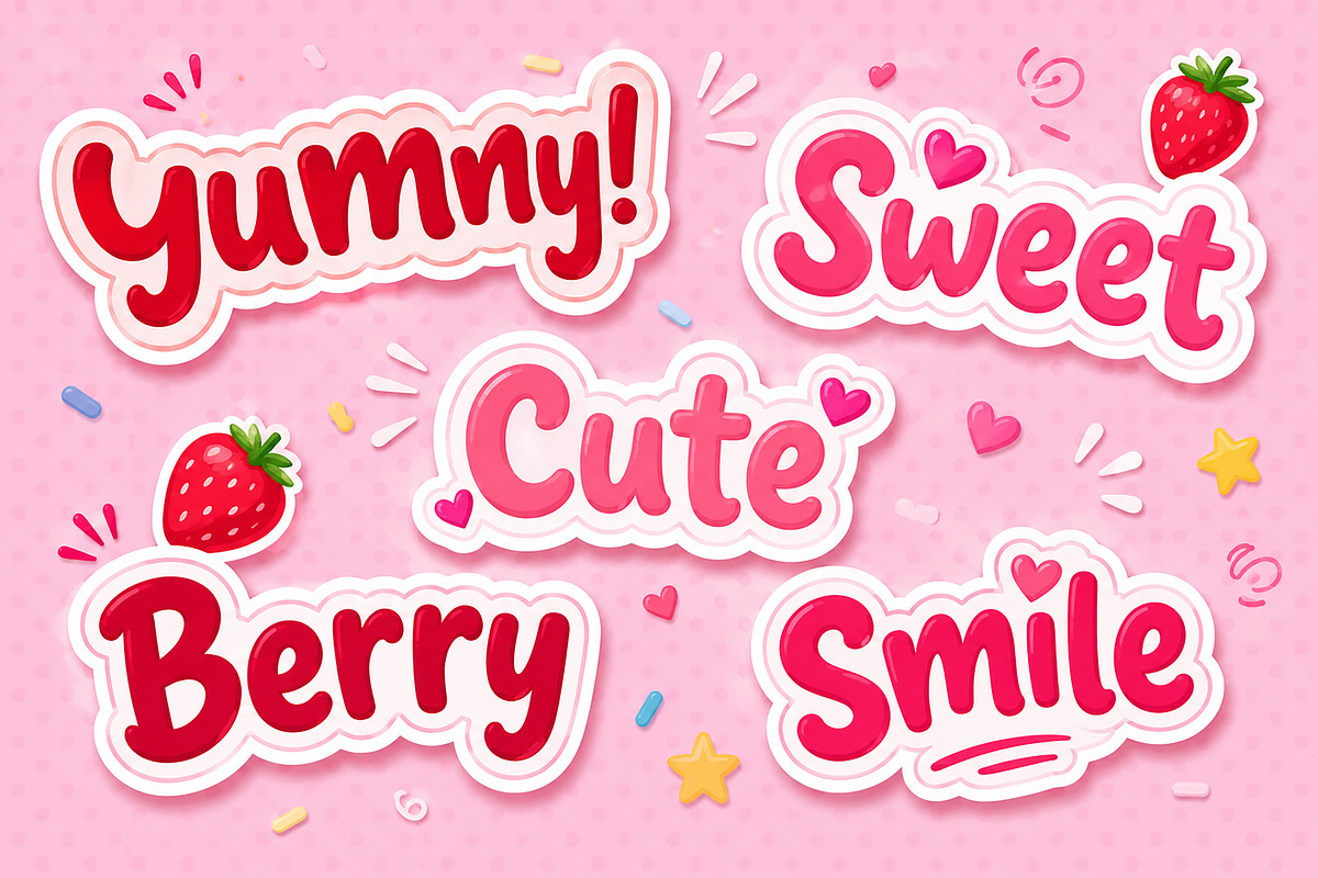 Strawberry Bounce, a Script Font by Wow Magic (Photo 6 of 7)