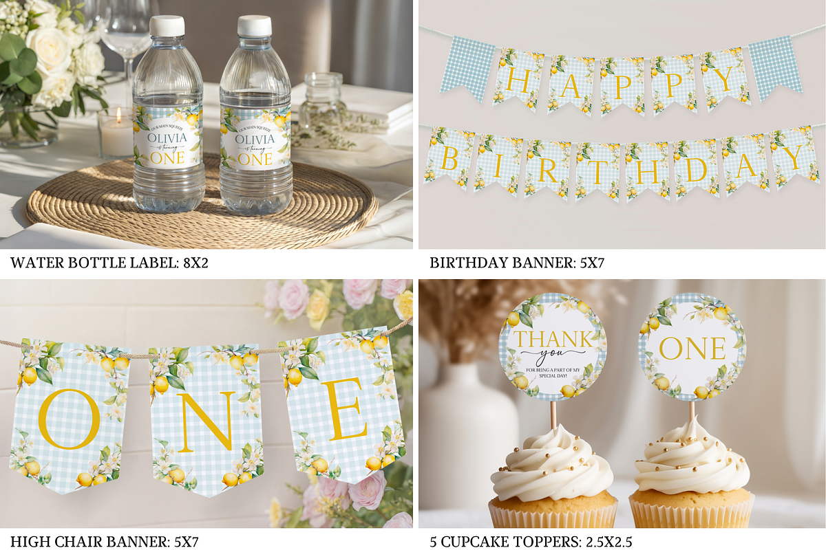 Main Squeeze Is One Birthday Bundle, a Templates & Theme by Digital_Mind (Photo 6 of 8)