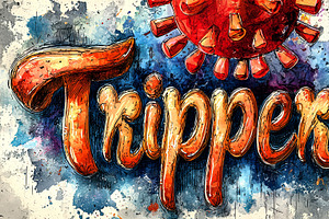 Vibrant Graffiti Style Artwork With Bold Tripper Lettering