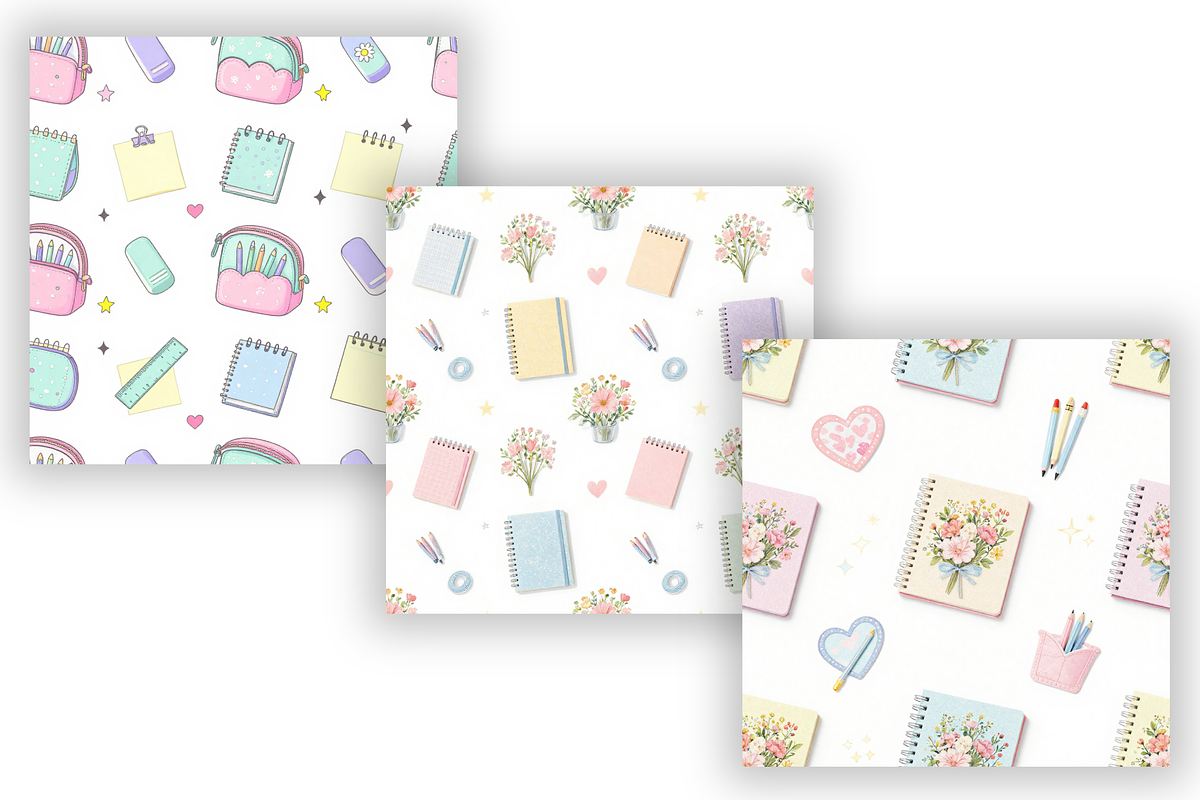 Cute Back To School Digital Paper, a Pattern Graphic by FloridPrintables (Photo 5 of 10)