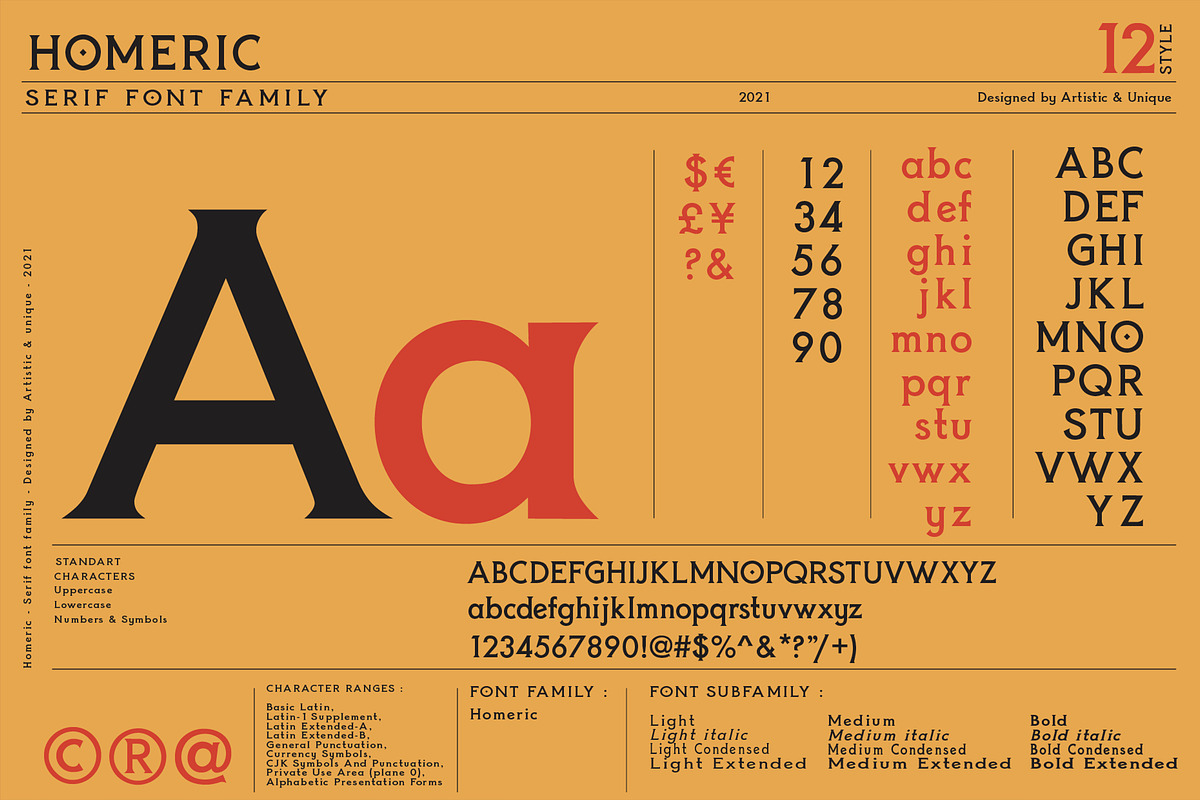 Homeric - Serif font Family, a Serif Font by Artistic & Unique (Photo 2 of 13)