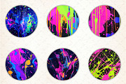 Colorful Neon Paint Splashes Art Pap, a Pattern Graphic by Libby Wishes (Thumbnail 2 of 5)