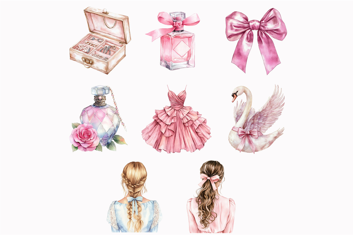 Watercolor Pink Coquette Aesthetics, an Illustration by Design Market (Photo 4 of 4)