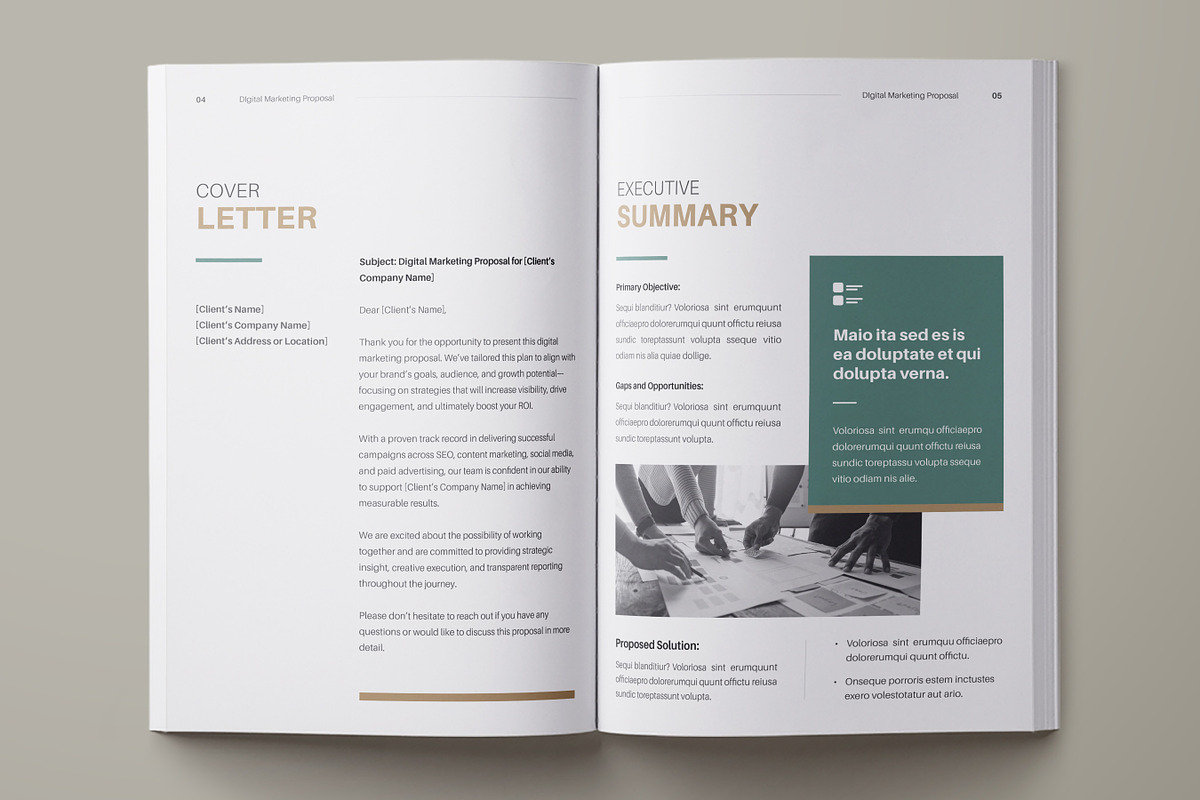Digital Marketing Proposal, Canva, a Brochure Template by DesVert (Photo 3 of 6)