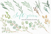 Soft green wreaths branches clipart, an Illustration by LABFcreations (Thumbnail 4 of 5)