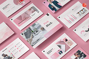 Pink Black Business PowerPoint, a Presentation Template by Pixslides (Thumbnail 1 of 6)
