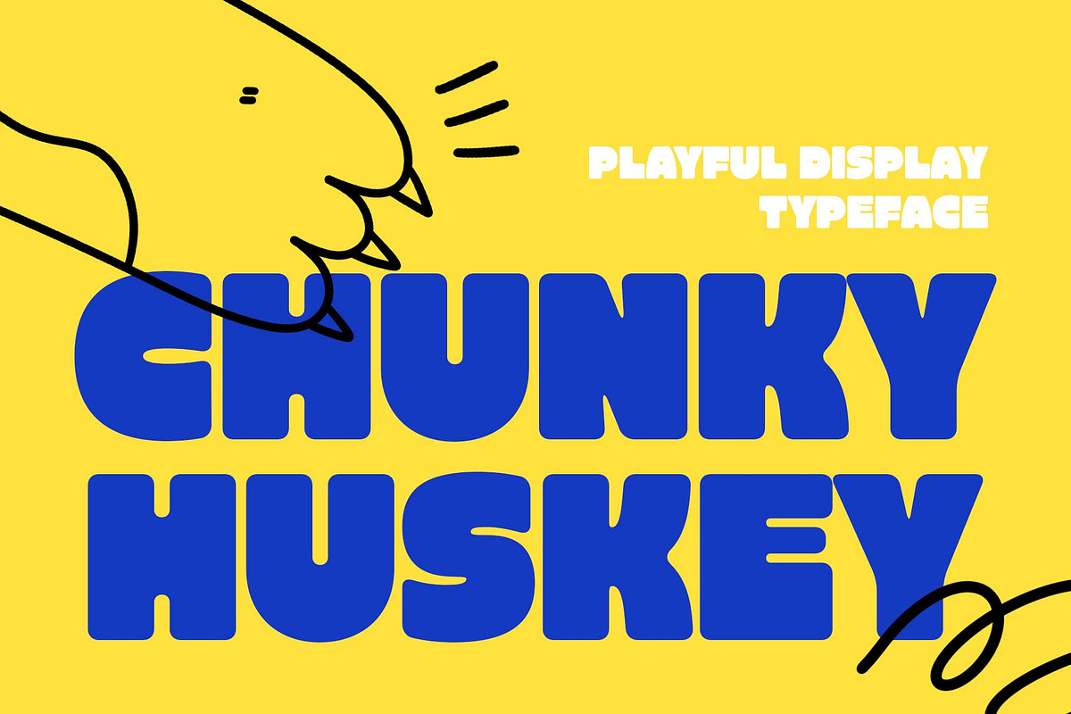 Retro Sans - Chunky Huskey, a Sans Serif Font by Novitype (Photo 1 of 10)