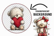 Whimsical Valentine Teddy Bear Clipa, an Illustration by Libby Wishes (Thumbnail 5 of 7)