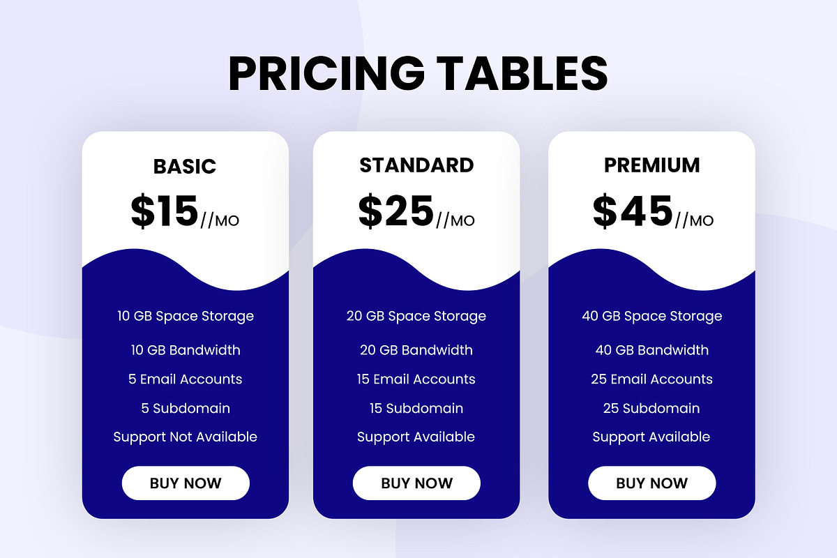 Clean Pricing Tables, a Templates & Theme by Youme Techworld (Photo 1 of 4)