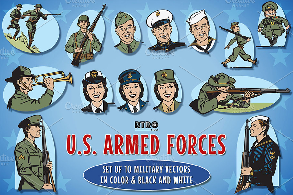 RTRO U.S. Armed Forces 1, an Illustration by RTRO Stock (Photo 1 of 5)