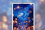 Anime Night Street Wallpapers, a Graphic by Kalindiprints (Thumbnail 6 of 6)