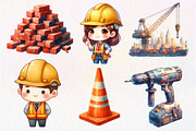 Cute Construction Clipart, an Illustration by Dream Creation (Thumbnail 4 of 7)