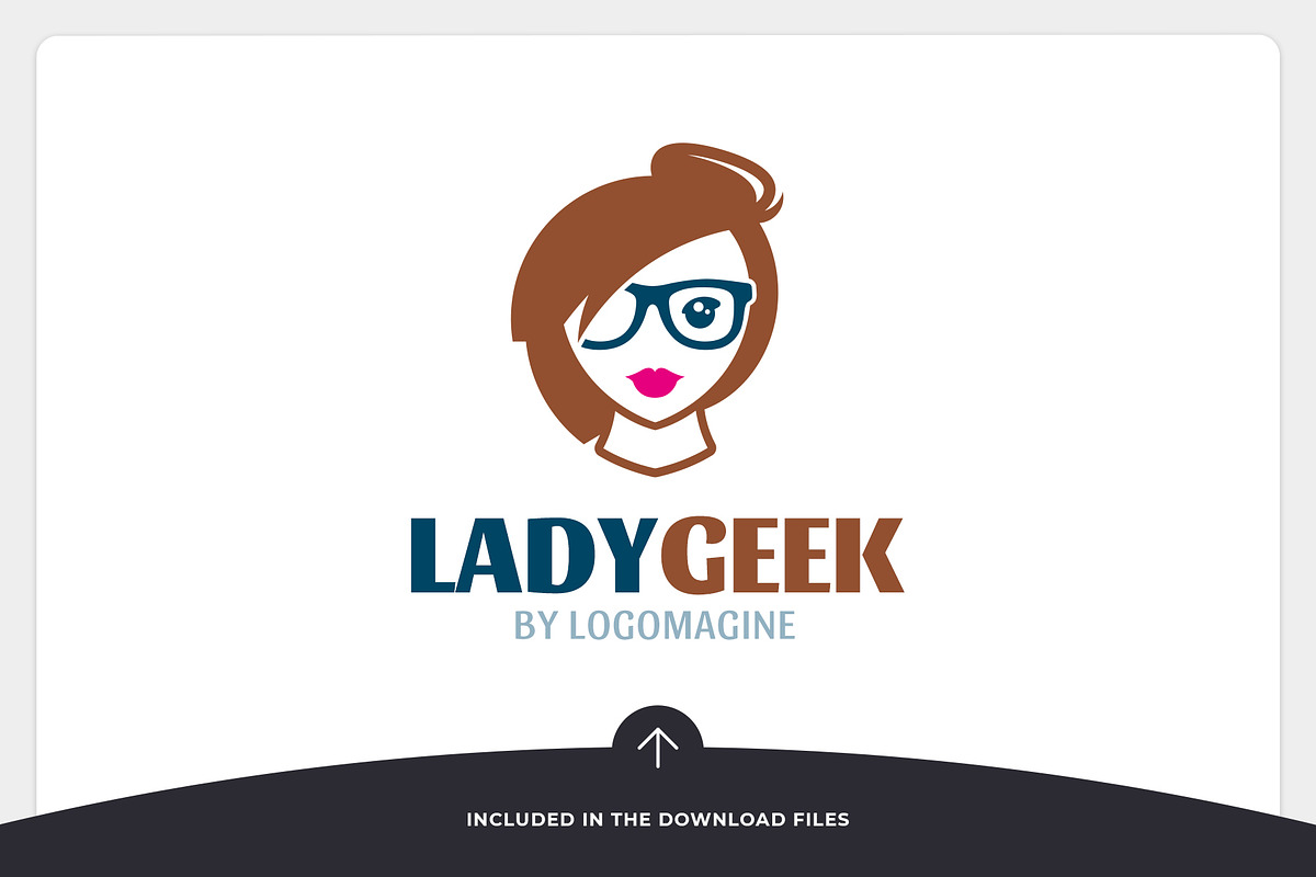 Lady Geek Logo Template, a Branding & Logo Template by LOGOMAGINE (Photo 9 of 16)