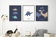 Geometric Dinosaurs - Pattern Prints, a Pattern Graphic by Brzozowska (Thumbnail 5 of 8)