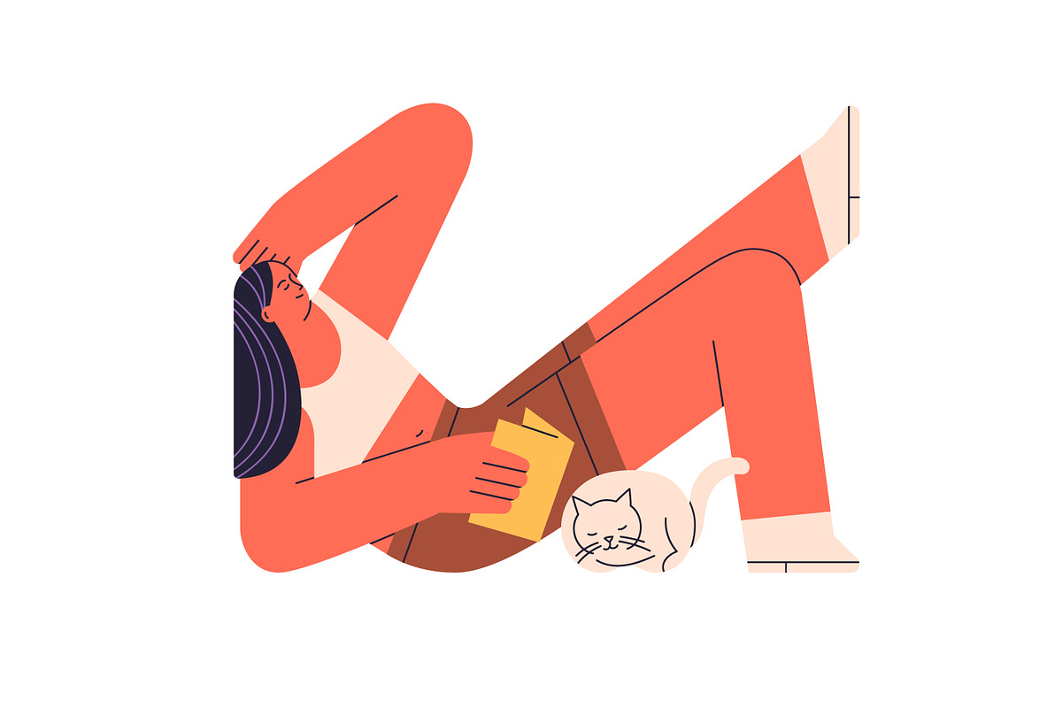 Modern people relaxing set, a Decorative Illustration by Good Studio (Photo 8 of 12)