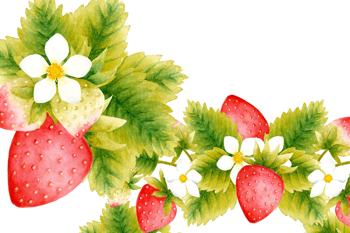 Strawberry clipart, an Illustration by DarinaDigital (Photo 4 of 4)