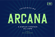 Arcana a Display Typeface Font, a Sans Serif Font by Vilogsign (Thumbnail 1 of 6)