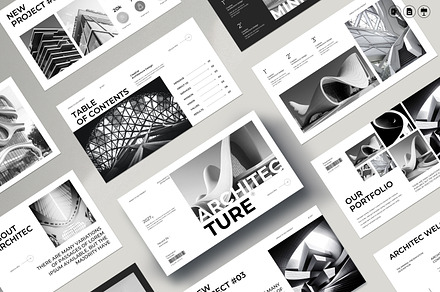 Architecture Portfolio Presentation, a Presentation Template by Slide-Agency