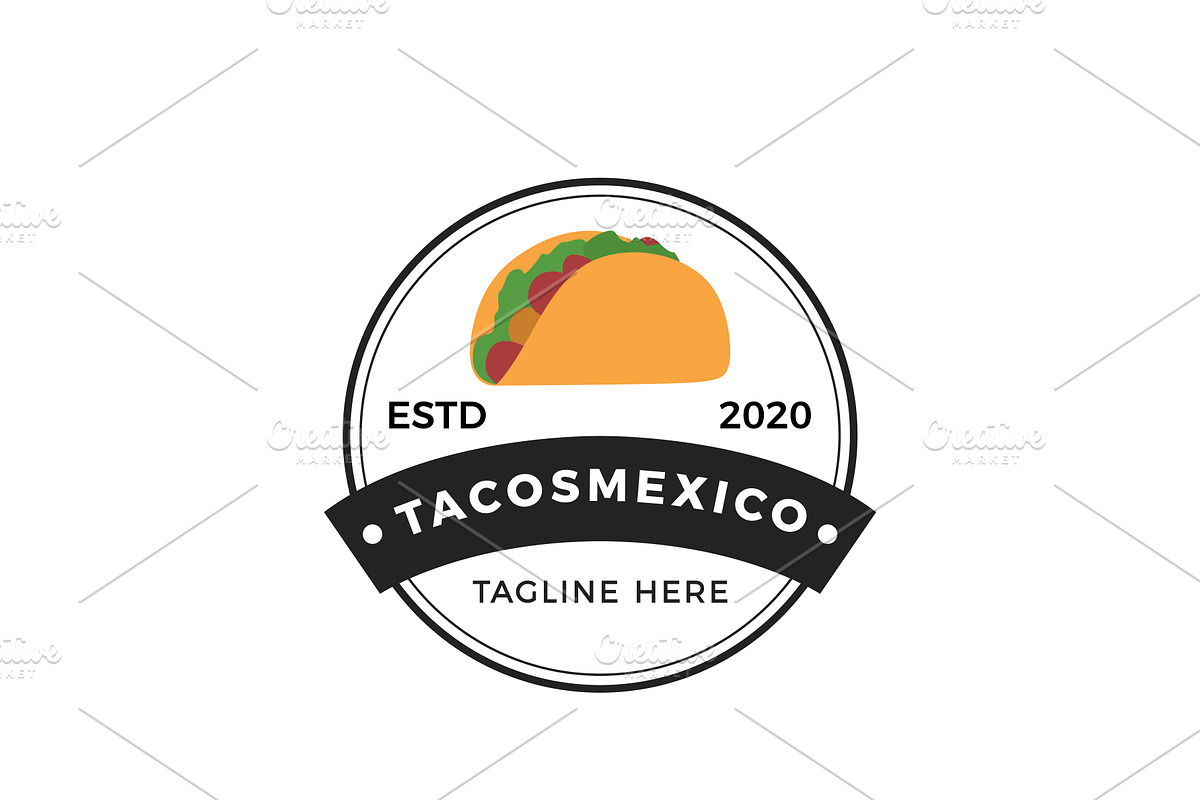 Mexico Food Tacos Logo, a Branding & Logo Template by AlvinStd