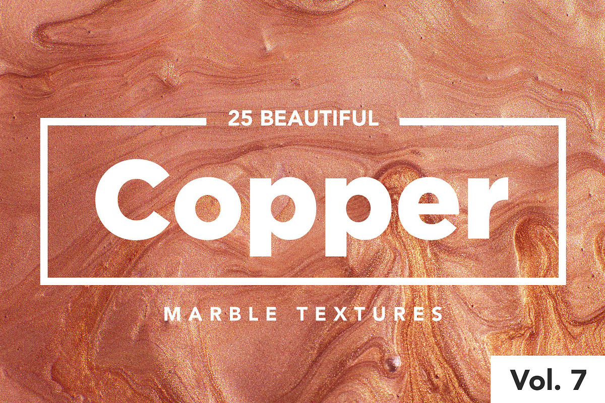 Copper Modern Marble Ink Textures, a Texture Graphic by Fox & Bear (Photo 1 of 5)