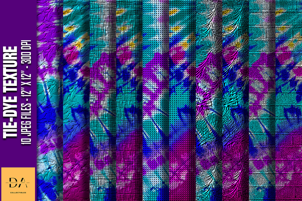Tie-Dye Texture Digital Papers #92, a Texture Graphic by Digital Art Collectibles (Photo 1 of 5)