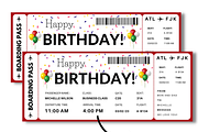 Happy Birthday Gift Boarding Pass, a Card Template by YasdeyDesigns (Thumbnail 2 of 8)