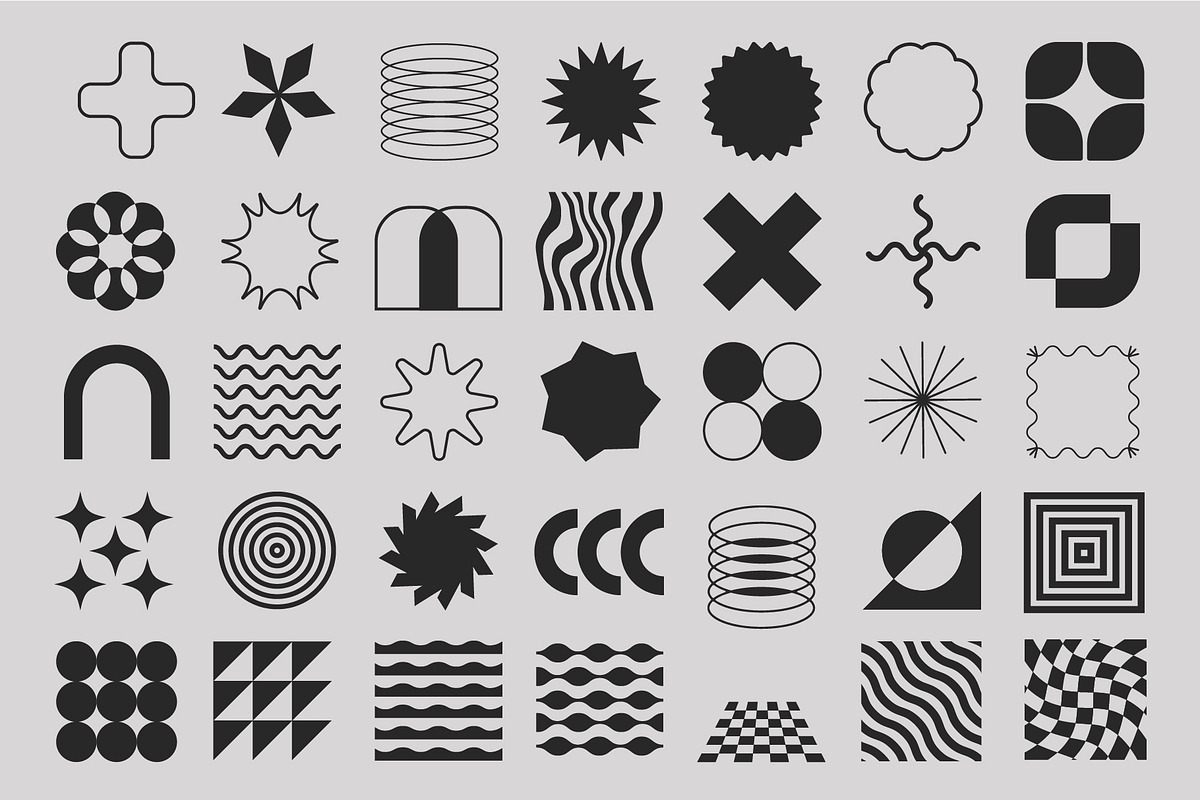 BRUTALIST SHAPES VECTOR SET, a Pattern Graphic by craftlove (Photo 3 of 8)