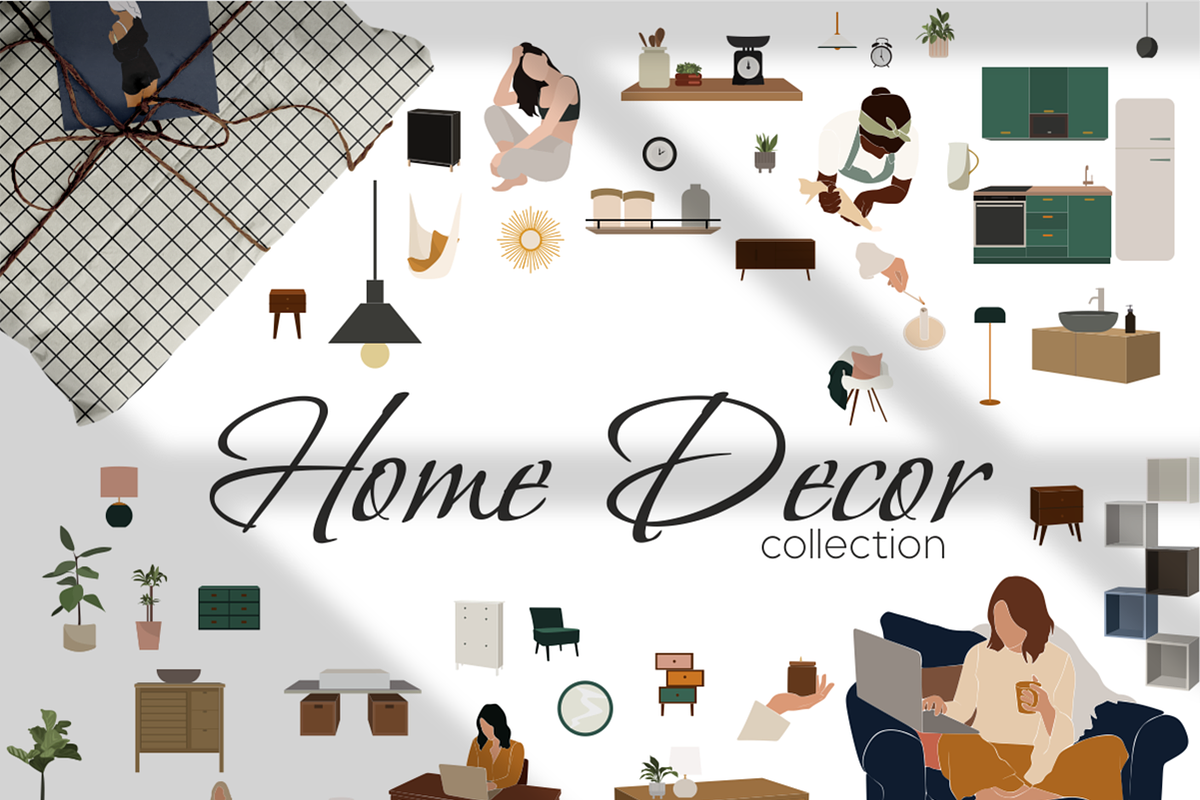 Home Decor- vector collection, an Illustration by Yana_mide (Photo 1 of 9)