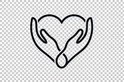 Heart Hands Care Vector Icon, an Object Graphic by Artonix (Thumbnail 3 of 3)
