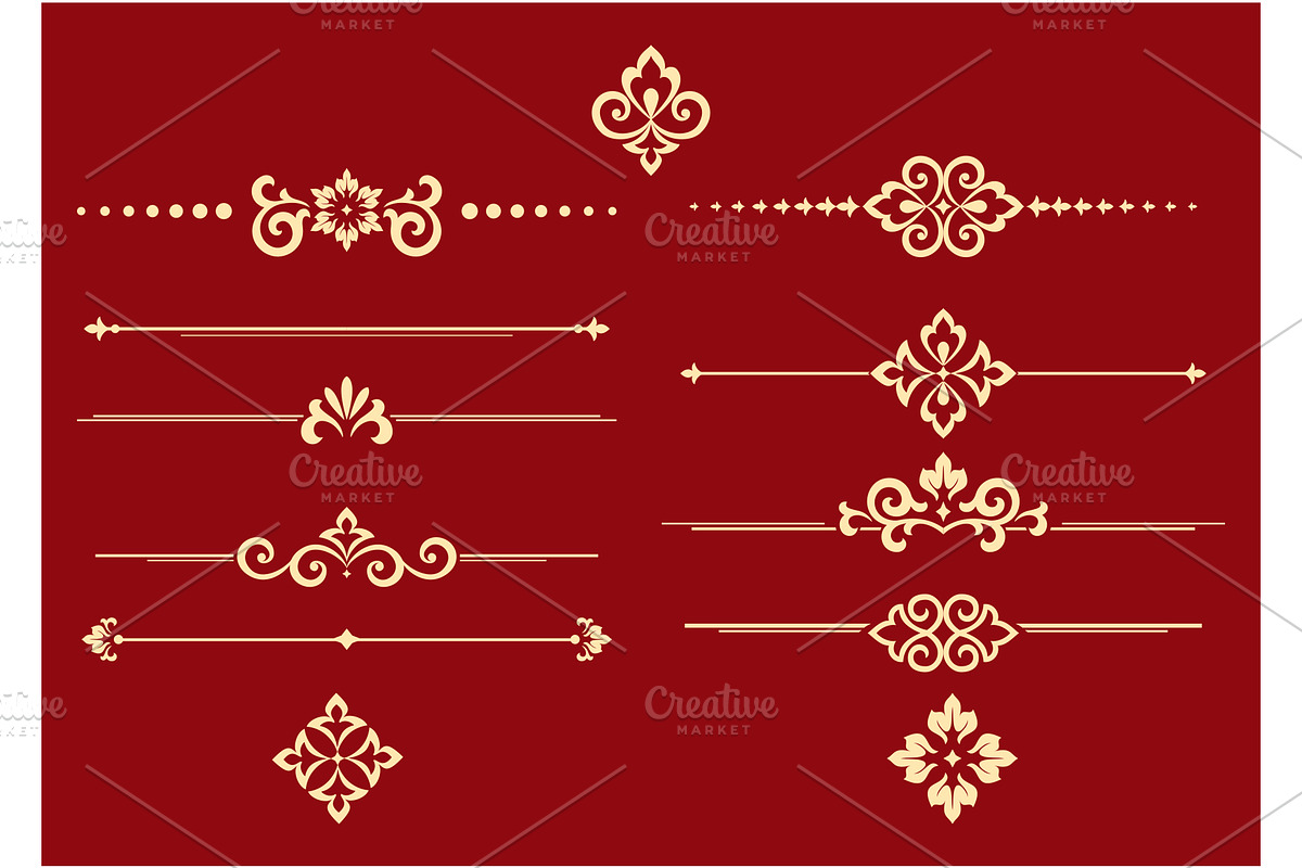 Vintage set. Floral elements, a Pattern Graphic by RODINA (Photo 1 of 3)