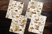 Neutral Mushroom Botanical Scrapbook, a Background Graphic by V Design Creator (Thumbnail 9 of 11)