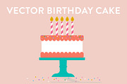 Vector Birthday Cake, an Illustration by Sarah Hearts (Thumbnail 1 of 3)