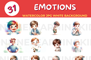 EMOTIONS watercolor JPG white backgr, a Person Illustration by John_Walker (Thumbnail 2 of 2)