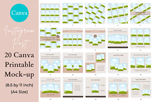 Instagram Template Printable Mockups