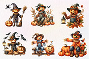 Cute Scarecrows clipart, an Illustration by CreationArt (Thumbnail 4 of 5)