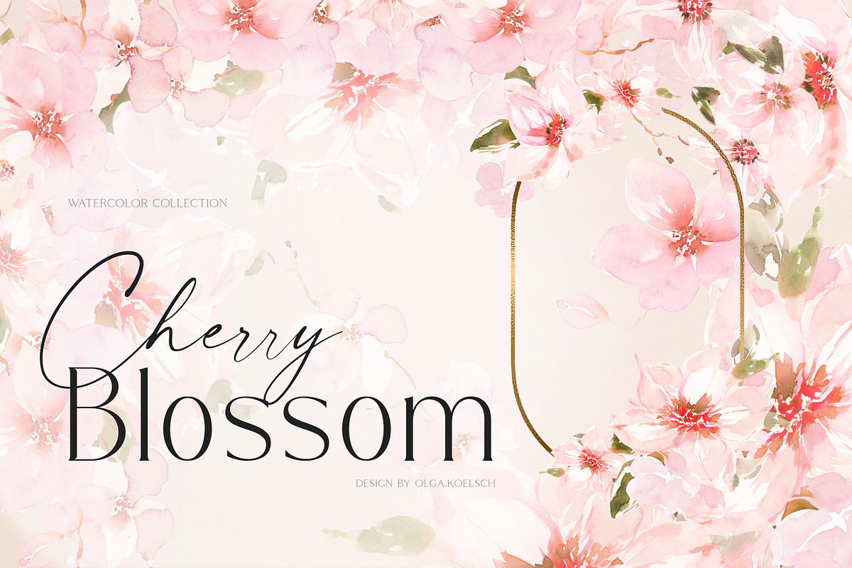 Watercolor Cherry Blossom, an Illustration by Olga Koelsch (Photo 1 of 9)