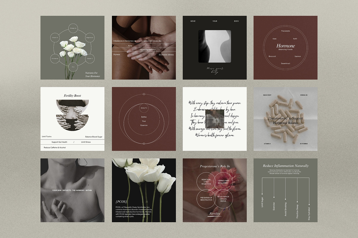 Hormone Health Instagram Templates, a Social Media Template by Terraa Studio Design (Photo 9 of 10)
