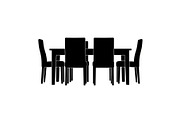Modern Dining Table Silhouette, a Graphic by musafir_fashion (Thumbnail 3 of 10)