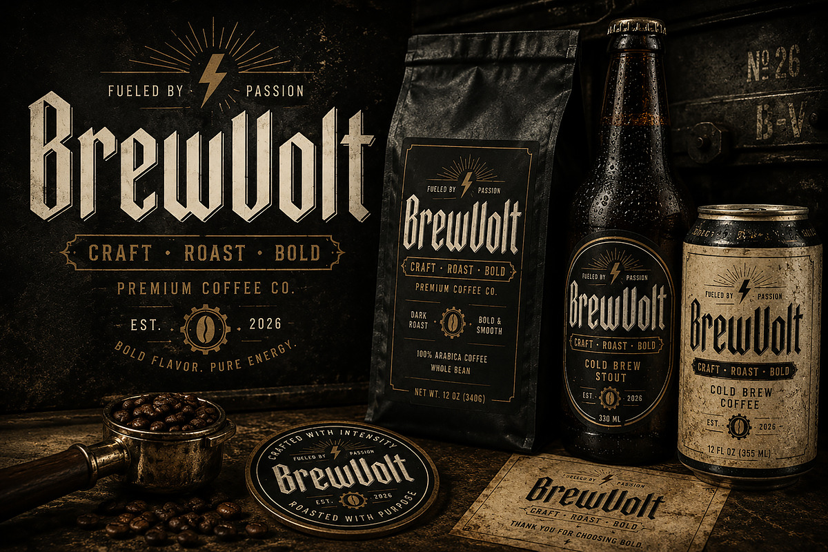 BrewVolt, a Blackletter Font by Wow Magic (Photo 4 of 4)