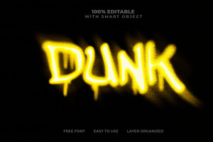 Dunk Editable Photoshop Text Effect, a Layer Style Add-On by Md Jahidul99