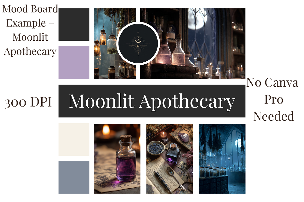 Witchy Canva Mood Boards Kit, a Branding & Logo Template by Alerya Studio (Photo 2 of 3)