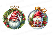 Gnome Christmas Ornamen Clipart PNG, an Illustration by SinaCreation (Thumbnail 6 of 7)